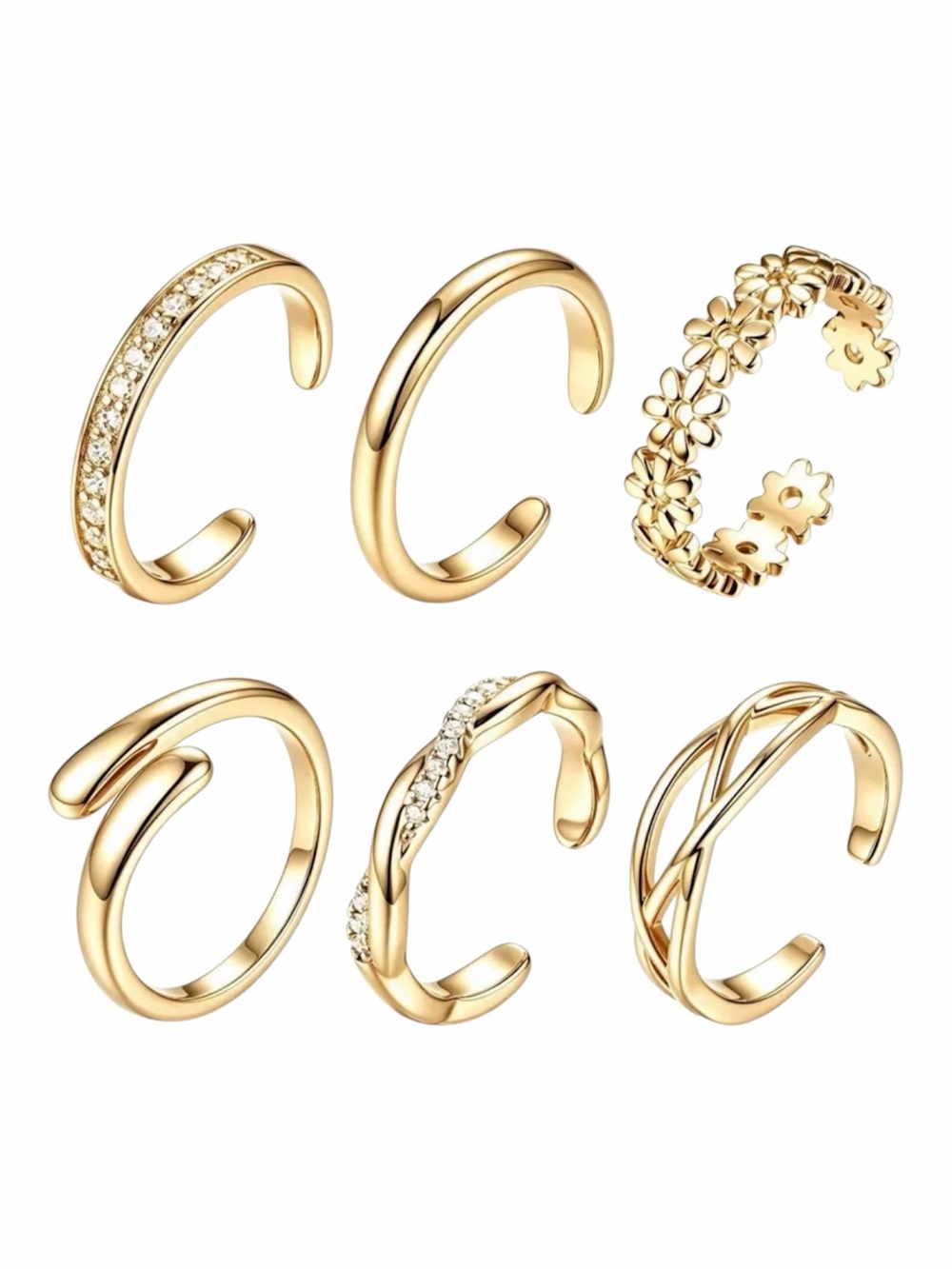 6PC Toe Ring Set NWT